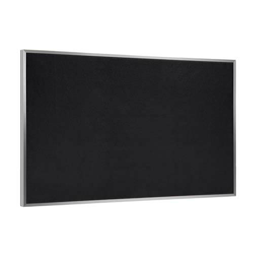 Ghent 120.5" x 48.5" Aluminum Frame Recycled Rubber Tackboard - Black