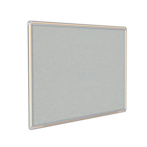 120" x 48" DecoAurora Aluminum Frame Gray Vinyl Tackboard - Light Maple Trim