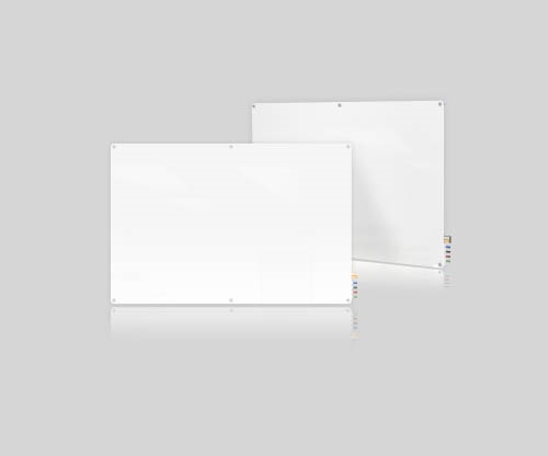 Ghent Ghent HMYRM46WH 4'x6' Harmony Magnetic Glass Board- Radius Corners-White-4 Magnets, 4 Markers,Eraser