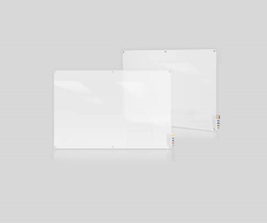 Ghent Ghent HMYRN48FR 4x8 Harmony Frosted Glass Board - Radius Corners - 4 Markers and Eraser