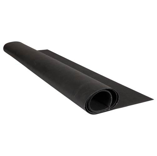 Ghent 4'X12' 1/16" Recycled Rubber Tack Roll - Black