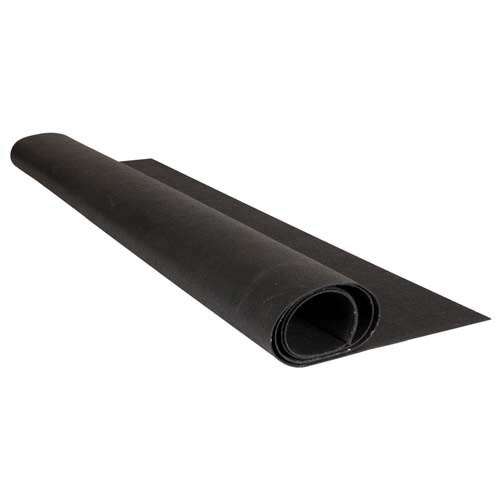 Ghent 4'X24' 1/16" Recycled Rubber Tack Roll - Black