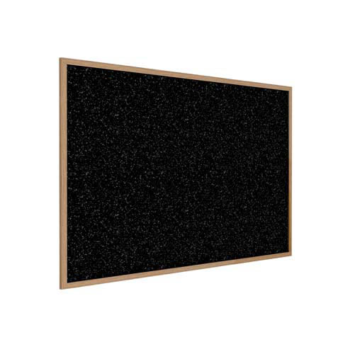 Ghent 120.5" x 48.5" Wood Frame, Oak Finish Recycled Rubber Tackboard - Tan Speckled