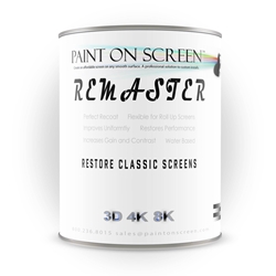 Projector Screen Paint - Remaster Vinyl Screen - Restore and Renew - White - Gallon 